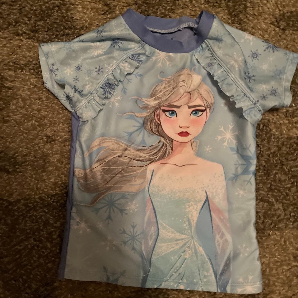 Girl's size 4T Frozen II Rash Guard